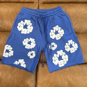 Denim Tears Blue Shorts The Cotton Wreath Flared Mens Size Large
